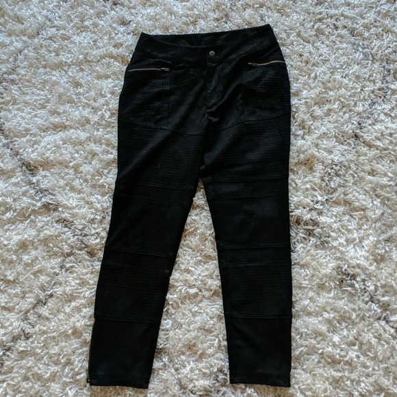 Black Suede Pants - Picture 1 of 3